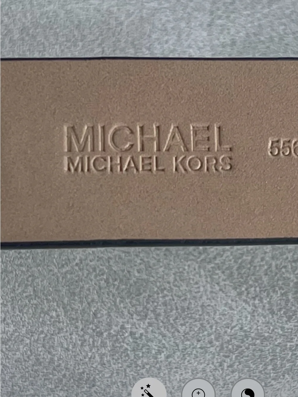 Michael Kors Black Patent MK Logo Belt Bag with Gold Plaque